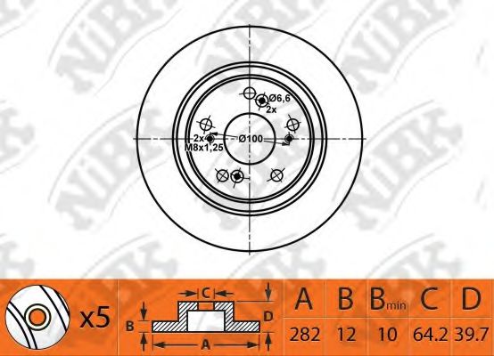 NiBK RN1466 Тормозной диск NiBK RN1466 Тормозной диск