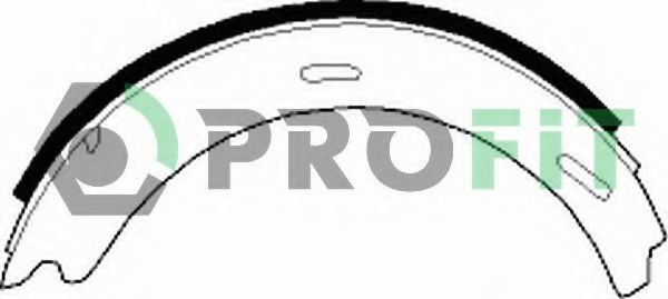 PROFIT 50010196 Ремкомплект барабанных колодок для MERCEDES-BENZ CLK