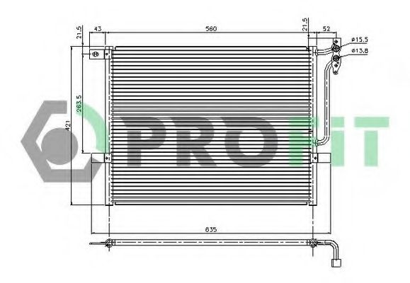 PROFIT PR0061C1 Радиатор кондиционера PROFIT 