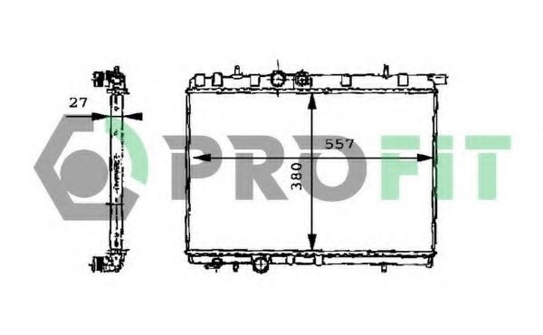 PROFIT PR0510N1 Радиатор охлаждения двигателя PROFIT для PEUGEOT