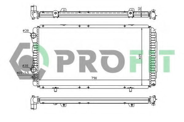 PROFIT PR0540N1 Радиатор охлаждения двигателя PROFIT для PEUGEOT