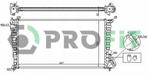 PROFIT PR0547A1 Радиатор охлаждения двигателя PROFIT 