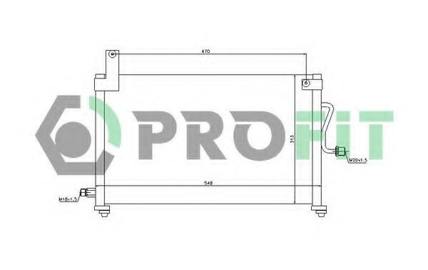 PROFIT PR1108C1 Радиатор кондиционера PROFIT 