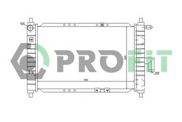 PROFIT PR1115A1 Радиатор охлаждения двигателя PROFIT 