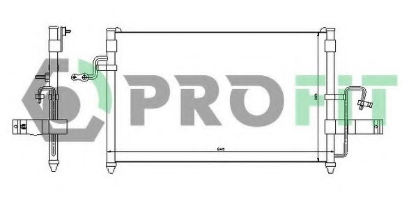 PROFIT PR1141C1 Радиатор кондиционера PROFIT 