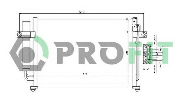 PROFIT PR1303C1 Радиатор кондиционера PROFIT 