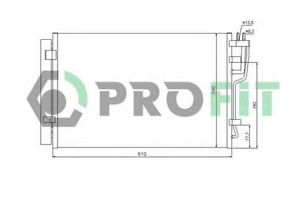 PROFIT PR1308C1 Радиатор кондиционера PROFIT 