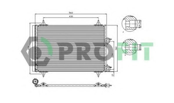 PROFIT PR1905C1 Радиатор кондиционера PROFIT 