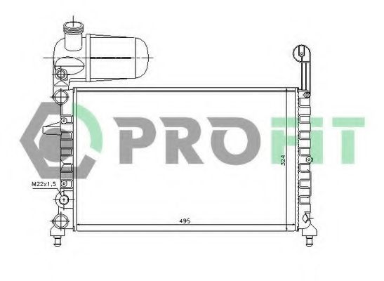 PROFIT PR2410A1 Радиатор охлаждения двигателя PROFIT для FIAT