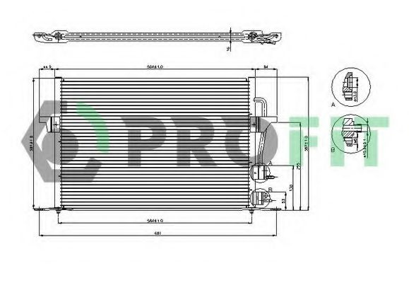 PROFIT PR2533C1 Радиатор кондиционера PROFIT 