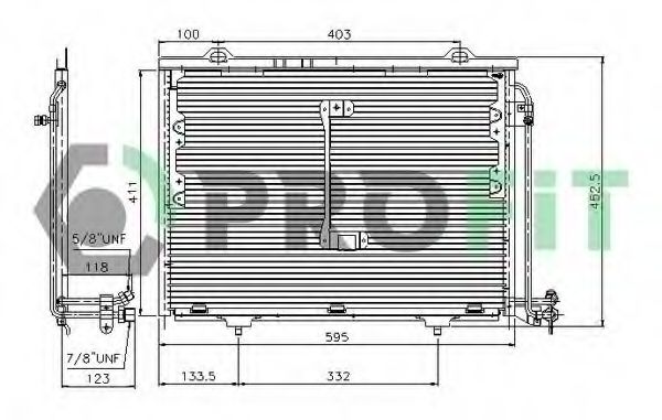 PROFIT PR3508C1 Радиатор кондиционера PROFIT 