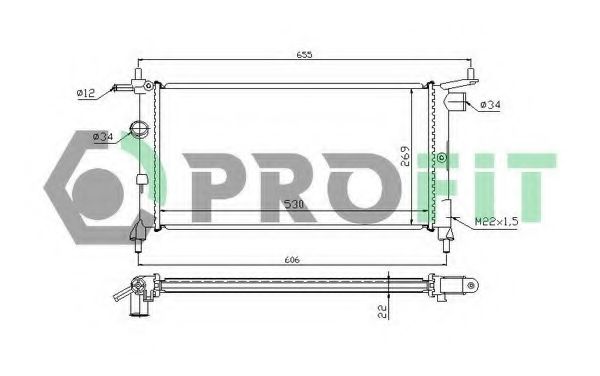 PROFIT PR5018A2 Радиатор охлаждения двигателя PROFIT для OPEL