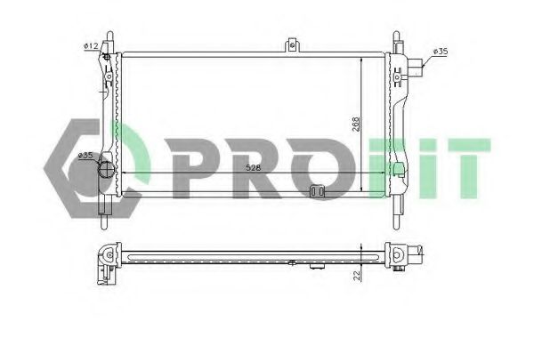 PROFIT PR5052A1 Радиатор охлаждения двигателя PROFIT 