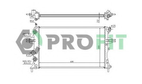 PROFIT PR5054A1 Радиатор охлаждения двигателя PROFIT для OPEL
