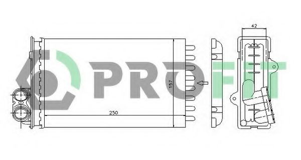 PROFIT PR5538N1 Радиатор печки PROFIT 