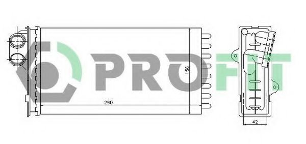 PROFIT PR5540N1 Радиатор печки PROFIT 