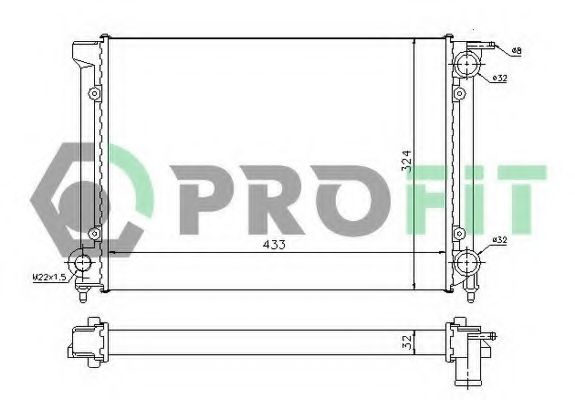 PROFIT PR9521A2 Радиатор охлаждения двигателя PROFIT 