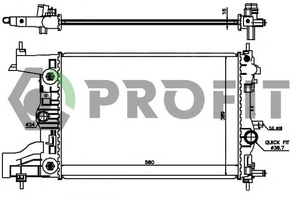 PROFIT PR5056A2 Радиатор охлаждения двигателя PROFIT для OPEL