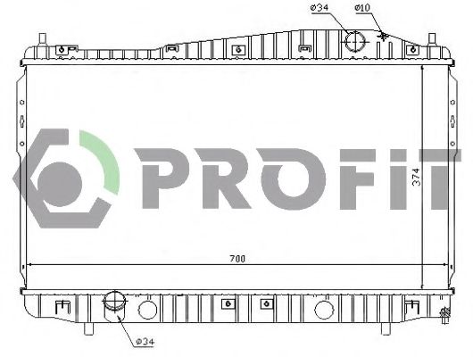PROFIT PR1705A5 Радиатор охлаждения двигателя PROFIT для CHEVROLET