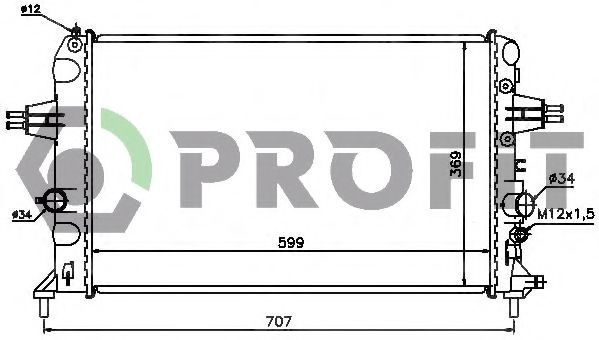 PROFIT PR5054A2 Радиатор охлаждения двигателя PROFIT для OPEL