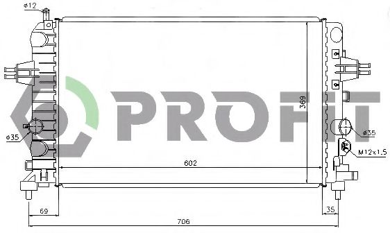 PROFIT PR5055A1 Радиатор охлаждения двигателя PROFIT для OPEL