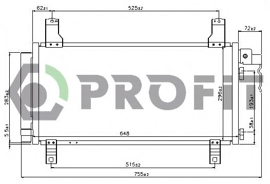 PROFIT PR2030C1 Радиатор кондиционера PROFIT 
