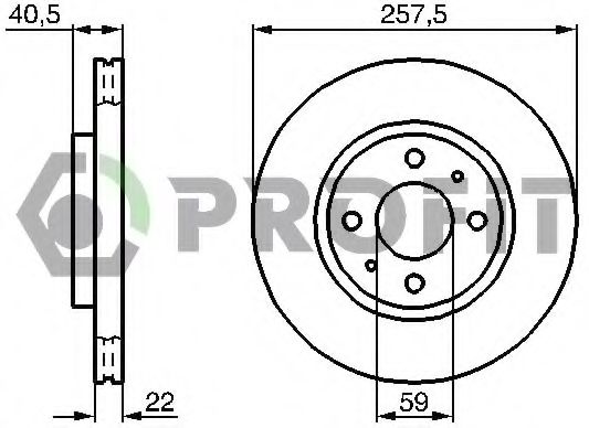PROFIT 50100762 Тормозные диски PROFIT для FIAT