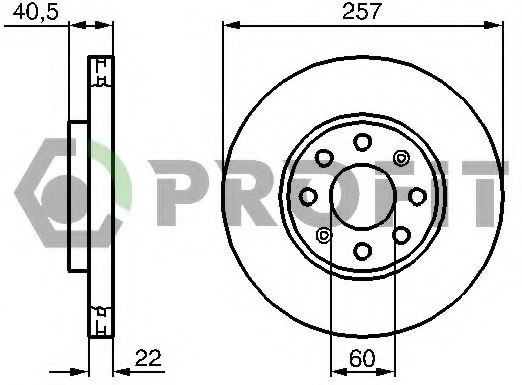 PROFIT 50101304 Тормозные диски PROFIT для FIAT