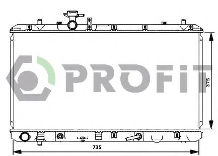 PROFIT PR7052N1 Радиатор охлаждения двигателя PROFIT 