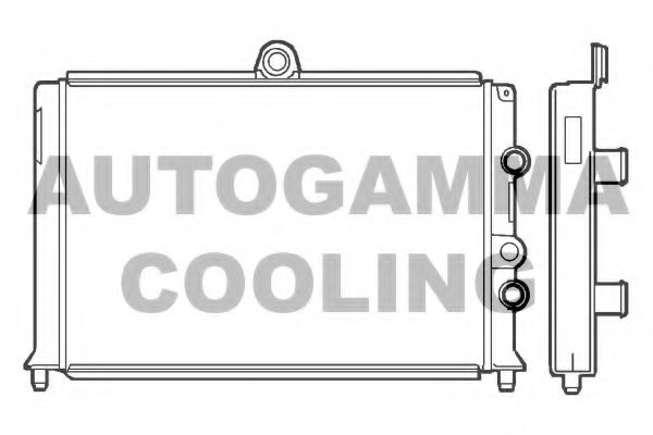 AUTOGAMMA 100030 Радиатор охлаждения двигателя AUTOGAMMA для ALFA ROMEO