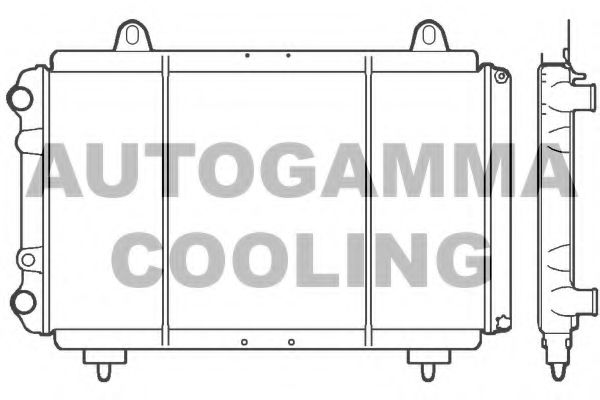 AUTOGAMMA 100035 Радиатор охлаждения двигателя AUTOGAMMA для PEUGEOT
