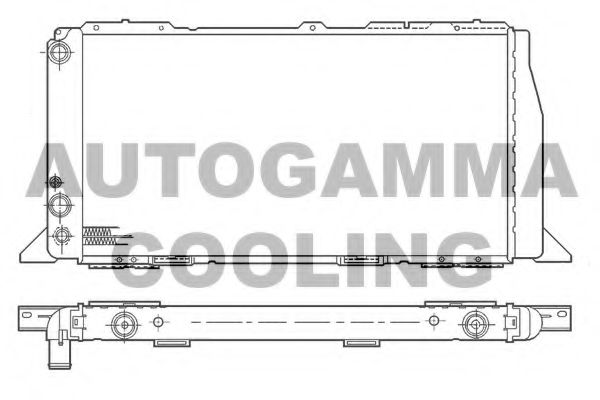 AUTOGAMMA 100045 Радиатор охлаждения двигателя AUTOGAMMA для AUDI