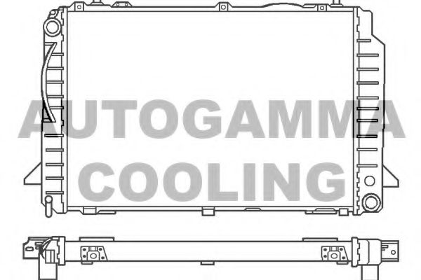 AUTOGAMMA 100050 Радиатор охлаждения двигателя AUTOGAMMA для AUDI