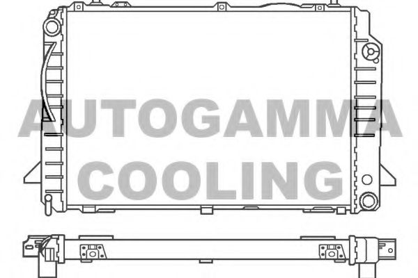 AUTOGAMMA 100051 Радиатор охлаждения двигателя AUTOGAMMA для AUDI