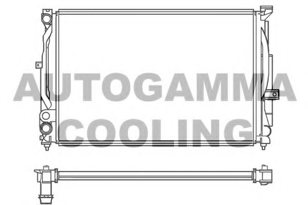 AUTOGAMMA 100062 Радиатор охлаждения двигателя AUTOGAMMA для AUDI