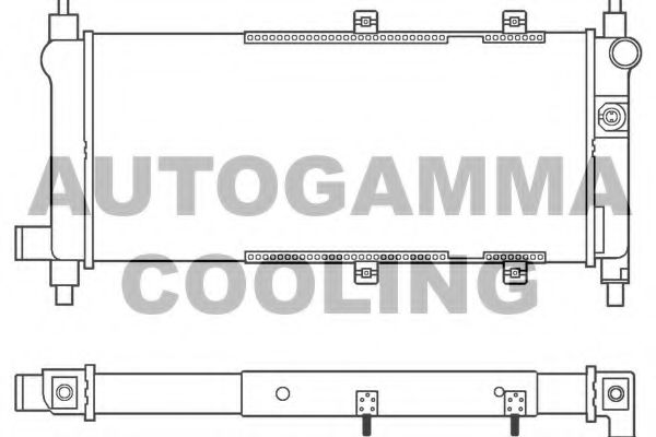 AUTOGAMMA 100074 Радиатор охлаждения двигателя AUTOGAMMA 