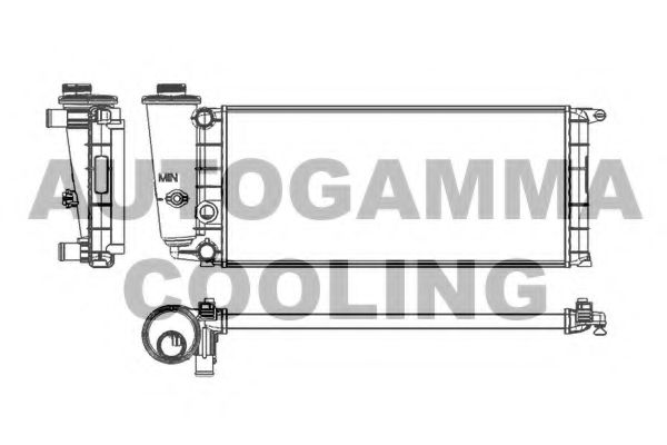 AUTOGAMMA 100077 Радиатор охлаждения двигателя для LANCIA
