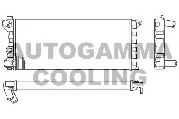 AUTOGAMMA 100078 Радиатор охлаждения двигателя AUTOGAMMA 