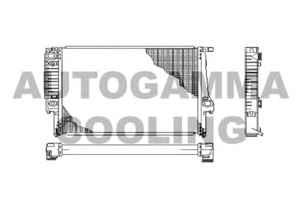 AUTOGAMMA 100107 Радиатор охлаждения двигателя AUTOGAMMA 