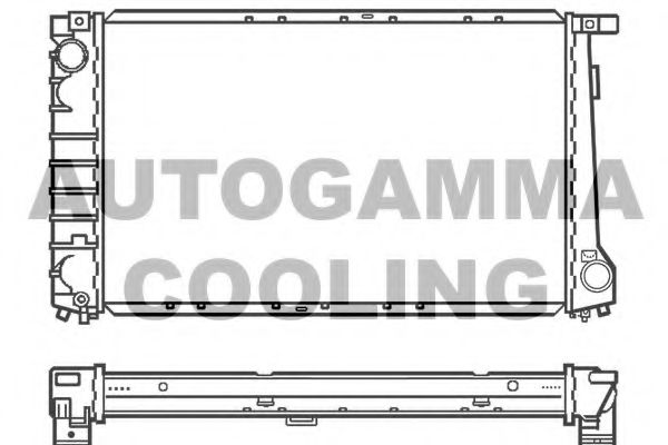 AUTOGAMMA 100128 Радиатор охлаждения двигателя AUTOGAMMA 