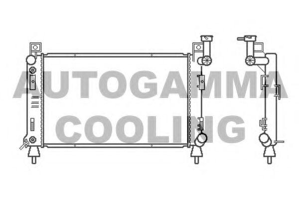 AUTOGAMMA 100141 Радиатор охлаждения двигателя AUTOGAMMA для CHRYSLER