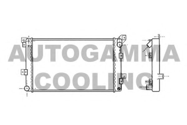 AUTOGAMMA 100145 Радиатор охлаждения двигателя для CHRYSLER