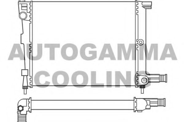AUTOGAMMA 100153 Радиатор охлаждения двигателя AUTOGAMMA 