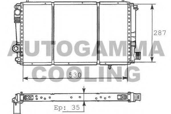 AUTOGAMMA 100173 Радиатор охлаждения двигателя для CITROËN C15