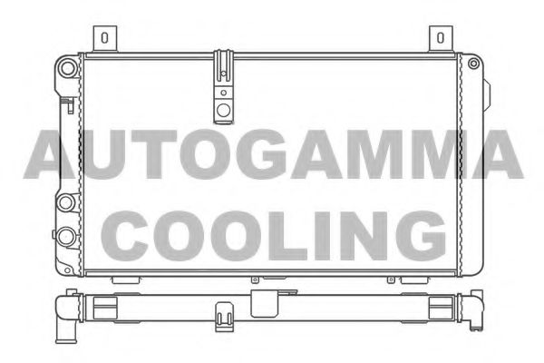 AUTOGAMMA 100180 Радиатор охлаждения двигателя AUTOGAMMA 