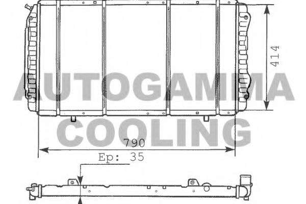 AUTOGAMMA 100191 Радиатор охлаждения двигателя для PEUGEOT BOXER