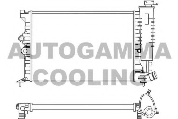 AUTOGAMMA 100203 Радиатор охлаждения двигателя AUTOGAMMA 