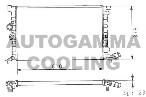 AUTOGAMMA 100208 Радиатор охлаждения двигателя AUTOGAMMA для CITROEN