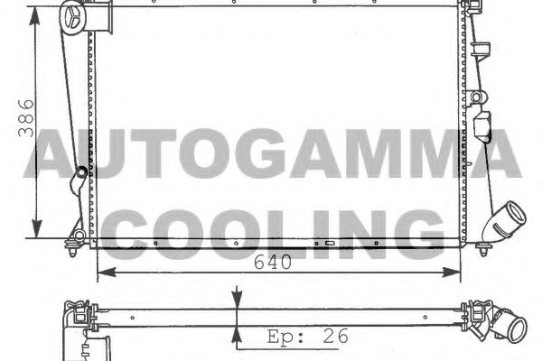 AUTOGAMMA 100217 Радиатор охлаждения двигателя для CITROËN XM (Y4)
