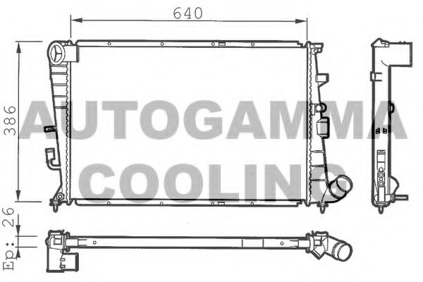 AUTOGAMMA 100218 Радиатор охлаждения двигателя AUTOGAMMA для CITROËN XM